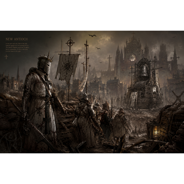 New Antioch งาน Resin Miniature Model สำหรับ Tabletop Board Game ตั้งโชว์