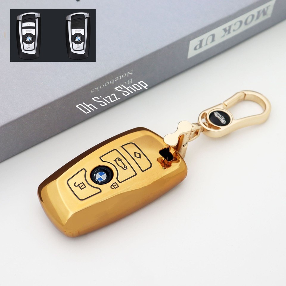 เคสรีโมทรถ  BMW   งานพลาสติกทีพียู ดูเรียบหรู  (TPU Key Case) BMW 3 Series GT5 Series 7 Series  F30 2015 2018