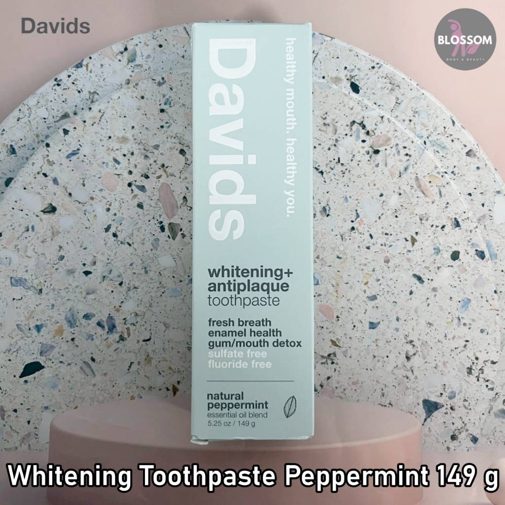 Davids - Whitening Toothpaste Peppermint 149 g ยาสีฟันฟอกฟันขาว รสเปปเปอร์มินต์