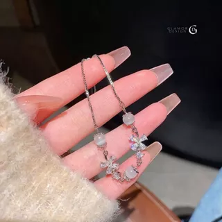 GLAMOR✨กำไลข้อมือเงินแท้ Eye Flower กำไลข้อมือดอกไม้ตาแมว กําไลข้อมือผู้หญิง