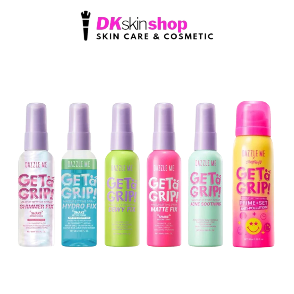 แดซเซิล มี เก็ท อะ กริป เมคอัพ เซ็ทติ้ง สเปรย์ DAZZLE ME GET A GRIP MAKEUP SETTING SPRAY (มีให้เลือก 6 สูตร) 50ml/60ml