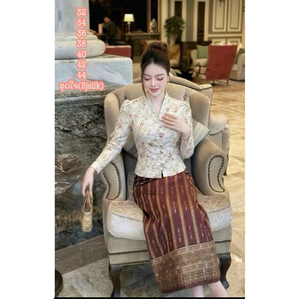 เสื้อผ้าฝ้าย พร้อมส่ง น่าจะ เสื้อใส่ไปทำบุญ (ได้แต่เสื้อ)