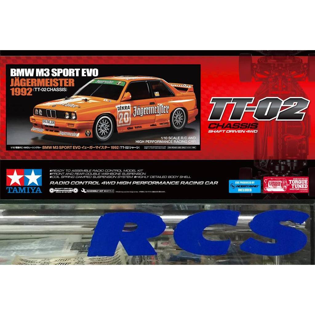💥New💥🏁 TAMIYA 58760 ชุดคิท TT-02 บอดี้ BMW M3 SPORT EVO JÄGERMEISTER 1992 สร้างและทำสีเอง