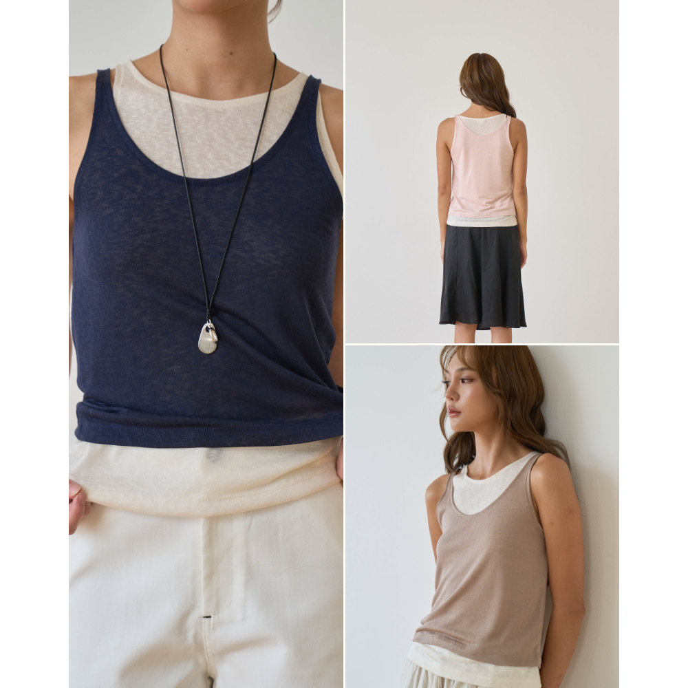 Scone layer tank เสื้อกล้ามเลเยอร์ แยกใส่ได้