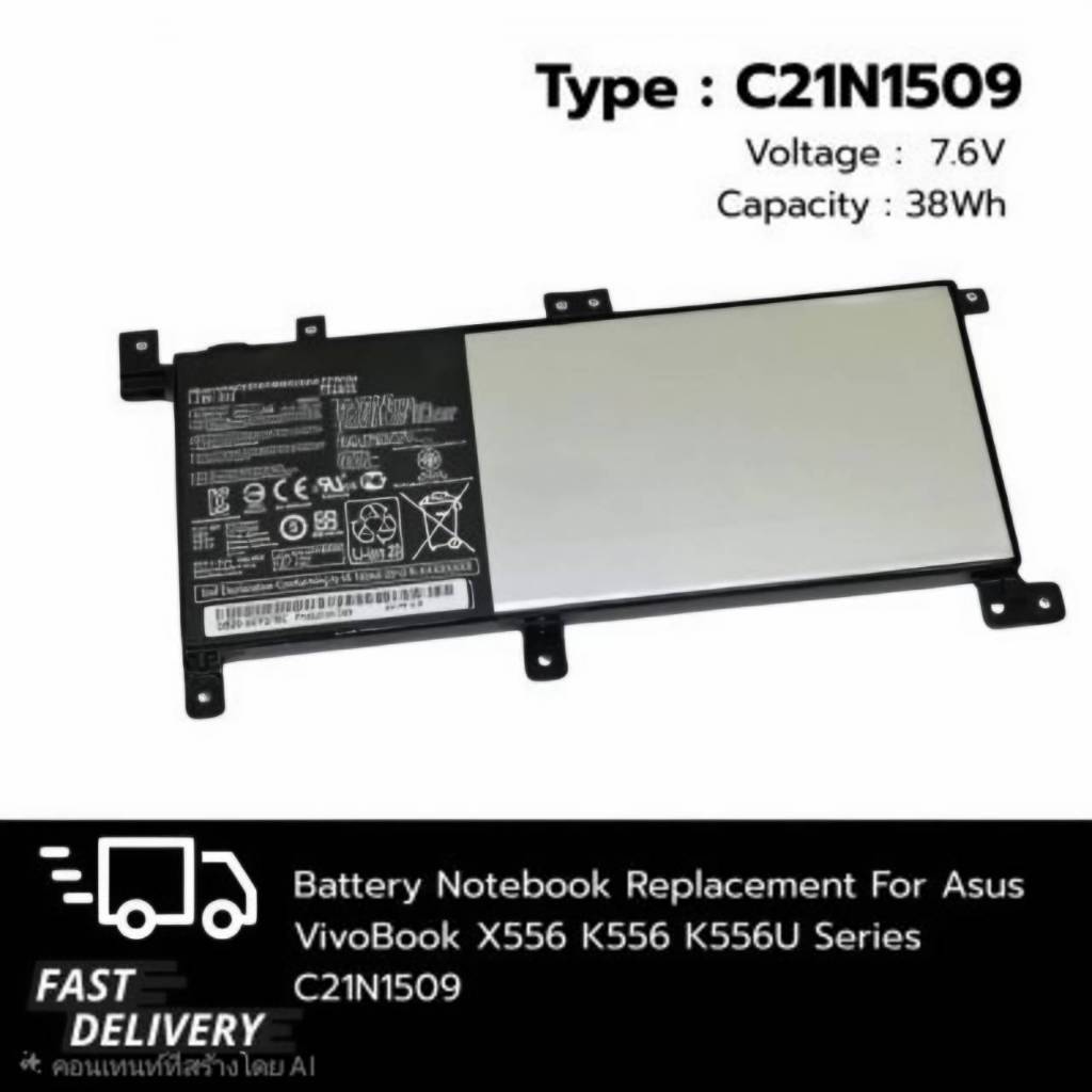 (ส่งฟรี ประกัน 1 ปี) แบตเตอรี่ Battery Notebook Compatible with VivoBook X556 K556 X542U K556U X556U