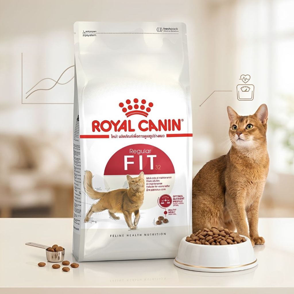 แบบแบ่งขาย Royal Canin อาหารแมวโต เลี้ยงปล่อย รูปร่างสมส่วน สำหรับแมวอายุ 1-7 ปี { Fit 32 }