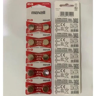 ถ่านกระดุม Maxell LR41,LR44,LR1130 Alkaline 1.5V ของแท้ (แผงละ 10 ก้อน)
