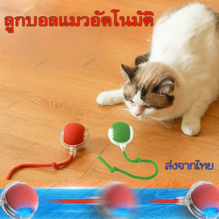 ลูกบอลกลิ้งอัตโนมัติสำหรับแมวและสุนัข ของเล่นลูกบอลกลิ้งอัจฉริยะสำหรับสัตว์เลี้ยง