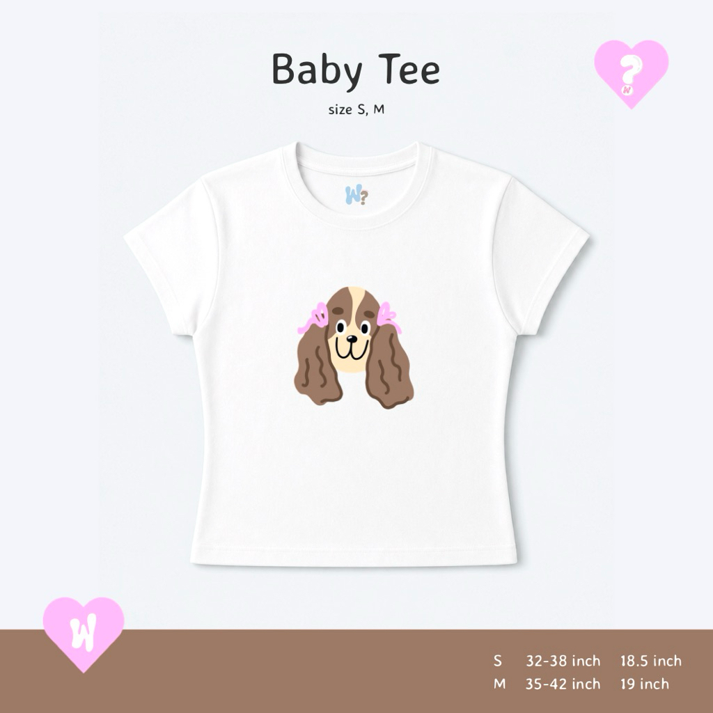 Why so? เสื้อ Baby Tee ลาย Cocker Spaniel | เสื้อยืดเบบี้ทีลายน่ารัก WHY SO CEREALS
