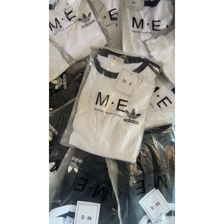 เสื้อยืดป้ายM.E(ดาส.กุ๊นคอแขนแต่งแถบ)Freesize,Oversize