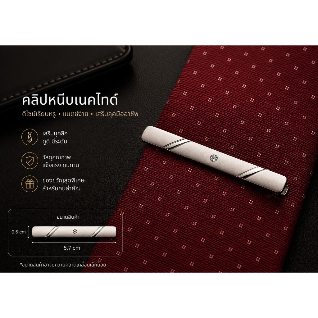 ที่หนีบเนคไทด์ ไทด์คลิปคุณผู้ชาย คลิปหนีบเนคไทด์ ราคาพิเศษ tie clip necktie