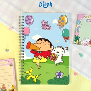 Crayon Shinchan Spiral Notebook สมุดริมลวดชินจัง ขนาด A5 สมุดโน้ตมีเส้น จำนวน 50 แผ่น