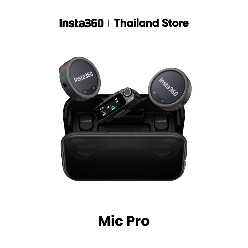 Insta360 Mic Pro | Wireless Lavalier Microphone | ไมโครโฟนหนีบปกเสื้อไร้สาย | AI ตัดเสียงรบกวน thumbnail 7