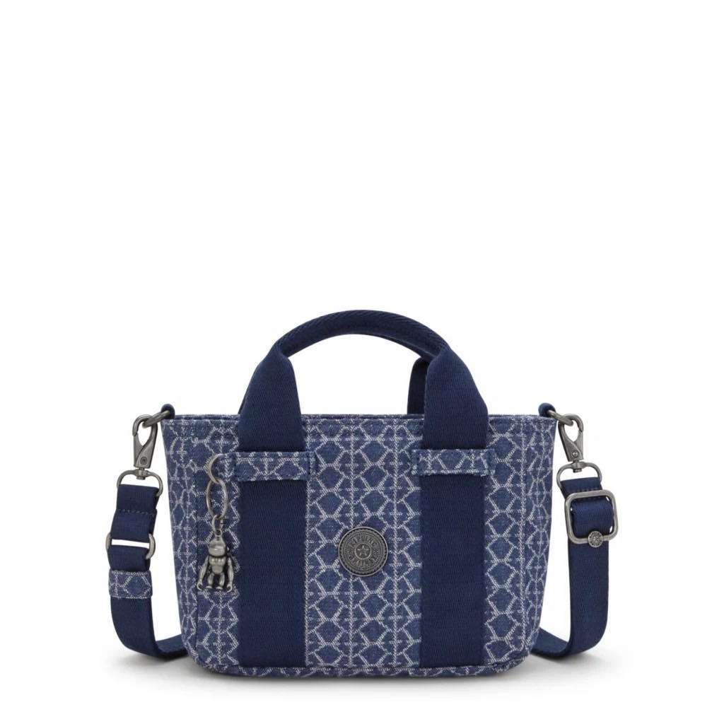 Kipling กระเป๋าสะพายไหล่ รุ่น Ritta Mini sig. Denim ของแท้ พร้อมส่ง