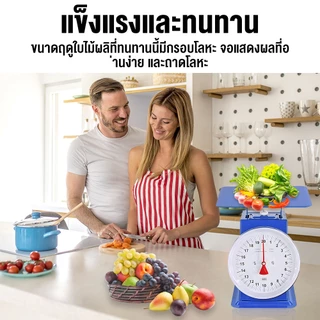 เครื่องชั่งสปริงแบบกลไก ไม่ใช้ถ่าน โครงสร้างเหล็กคาร์บอน ถาดถอดล้างได้ 10/15/20 กก. แม่นยำ