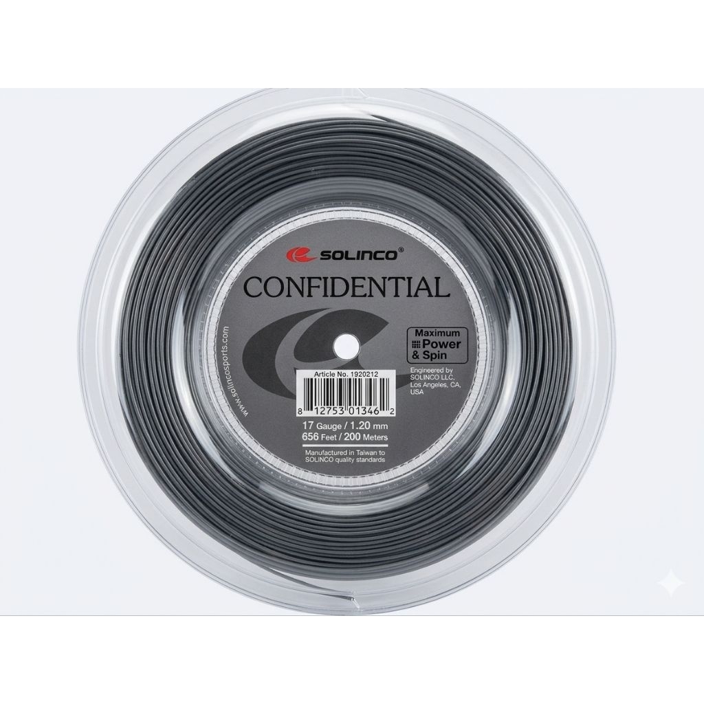 Solinco Confidential 17/1.20mm. ยกม้วน 200m ของแท้ พร้อมส่ง