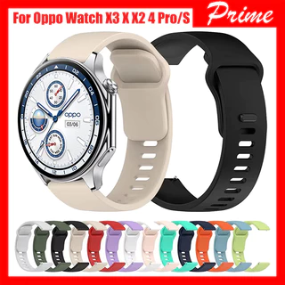 ซิลิโคน 22 มม.สำหรับ OPPO Watch S X X2 X3 4Pro สายรัดข้อมือสำหรับ ONE PLUS 4 3 2 2R/46 มม./Lite เปลี่ยนสร้อยข้อมือ