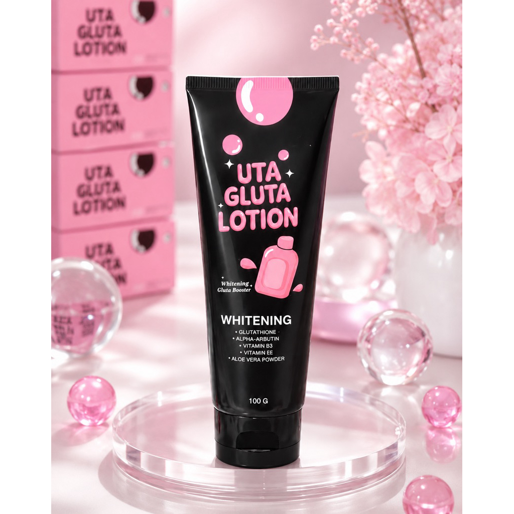 UTA GLUTA LOTION โลชั่นดำ ครีมทาผิว 100กรัม หอมมาก