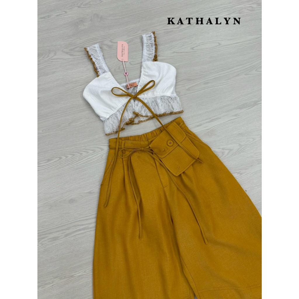 KATHALYN Setเสื้อครอปสั้น+กางเกงขายาว รูปที่ 3