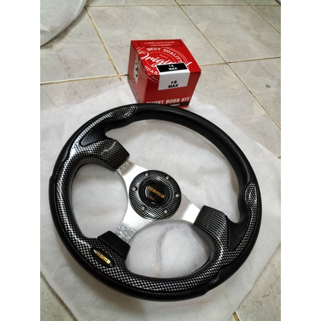 พวงมาลัยแต่งขนาดวง 12 นิ้วพร้อมคอบางตรงรุ่น(vios yaris altis ปี 03-07)soluna colora AE 100/101ตรงรุ่