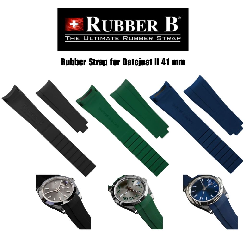 สายนาฬิกาแบบยางรุ่น Rubber B Rubber Strap for Datejust 41mm (2016-Present)