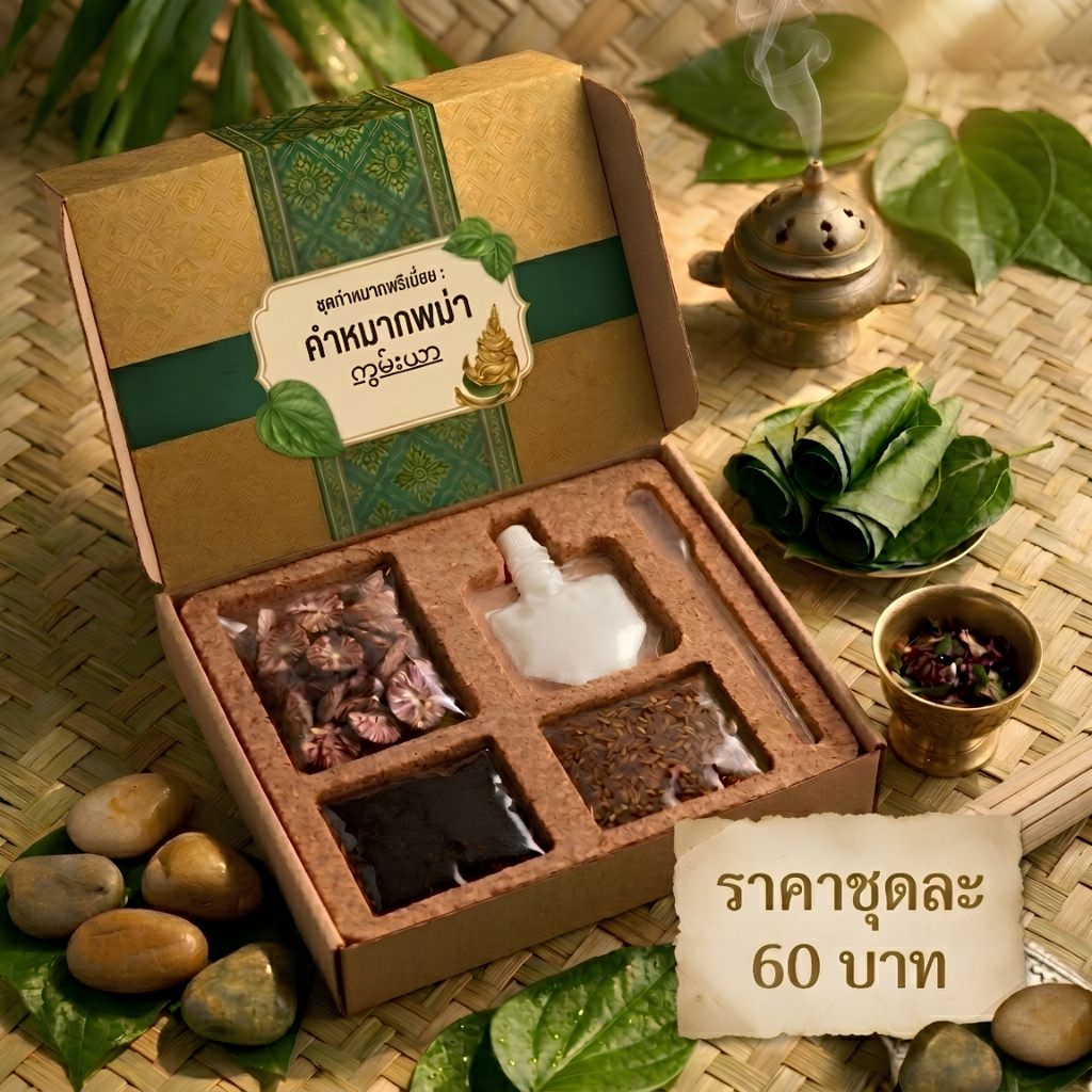 ชุดคำหมากพม่า (กุนยา) ครบเซ็ตแพ็คเกจสวยหรู สะอาด พกพาสะดวก