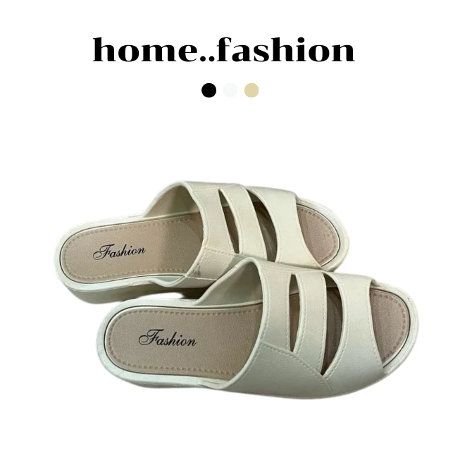 home..fashion รองเท้าแตะส้นตึก เสริมส้น สวมใส่สบาย พื้นนิ่ม มีให้เลือก 3 สี พร้อมส่งในไทย S-233