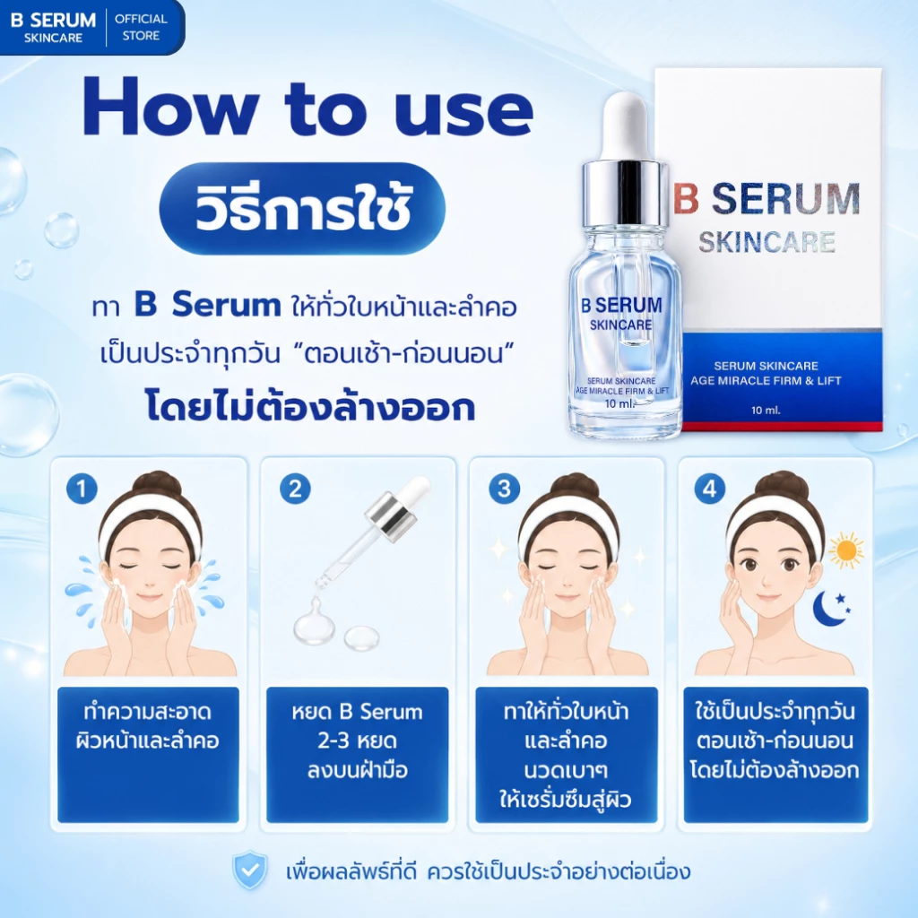 BSerum เซรั่มบำรุงผิวหน้าสูตรกระชับ thumbnail 6