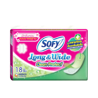 SOFY Pantiliner Long&Wide AntiBac Scented ผ้าอนามัย 18pcs
