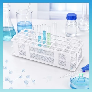 แร็คหลอดทดลองพลาสติก Lab Tube Rack ชั้นวางหลอดทดลอง แบบถอดประกอบได้ สำหรับหลอด 13mm / 16mm / 20mm / 25mm อุปกรณ์ห้องแล็บ