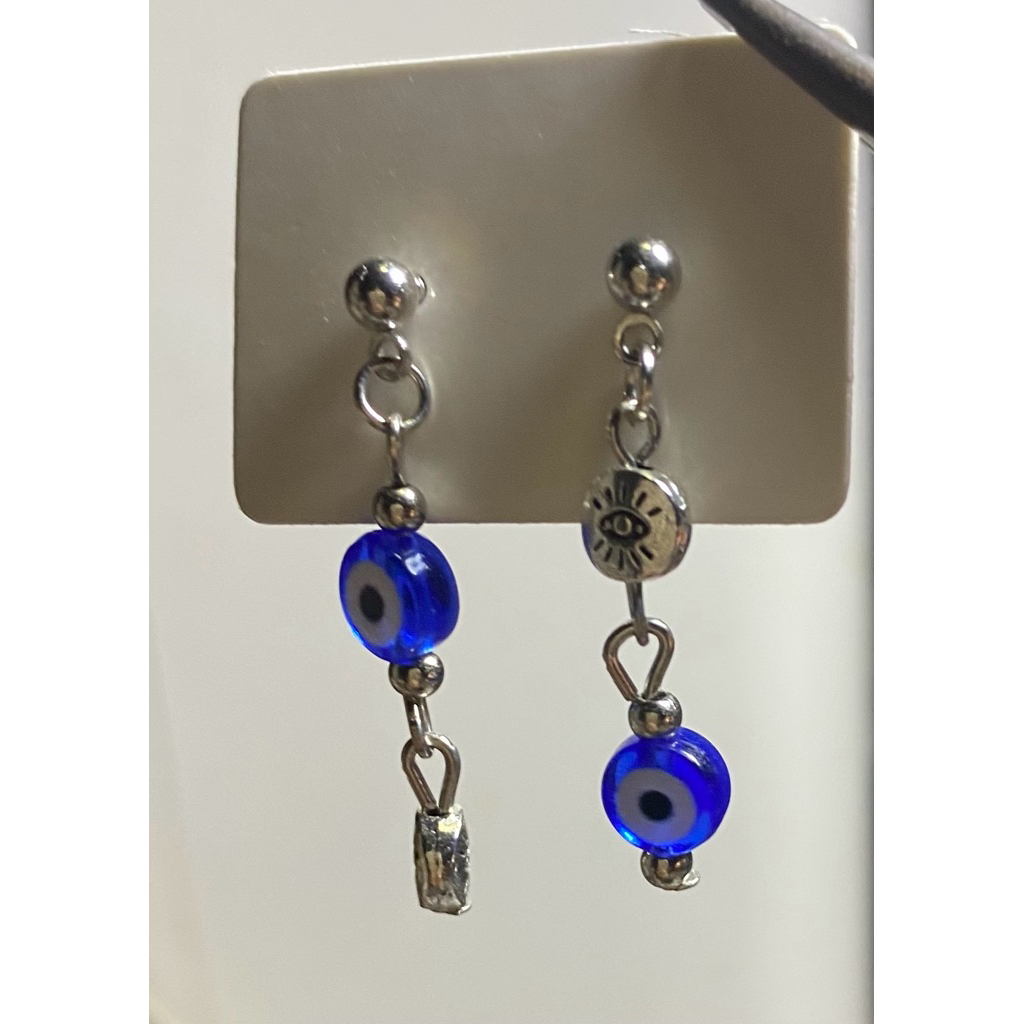 ต่างหู evil  eye 🧿 ต่างหูแฮนด์เมด