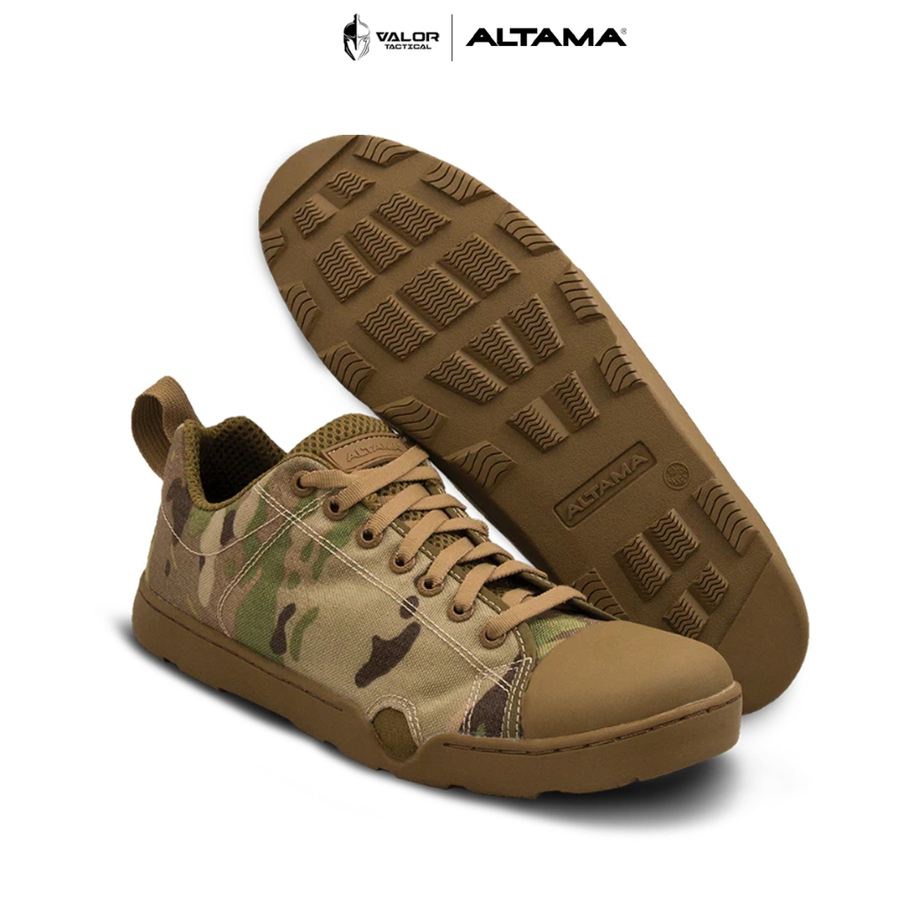 Altama - Maritime Low Wide [Multicam] รองเท้ายุทธวิธี ข้อสั้น มีรูระบายน้ำ มีที่ล็อกตีนกบ รองเท้าผ้าใบ เบา กระชับ