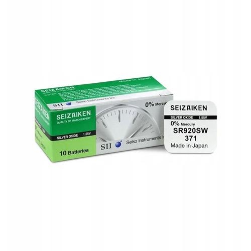 ถ่านกระดุม Seizaiken SR920SW / 371  จำหน่ายแบบยกกล่อง มี 10 ก้อน