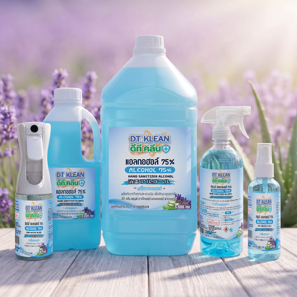 SHINSEIKA DT KLEAN ALCOHOL 75% กลิ่นลาเวนเดอร์ 🌿 หอม สะอาด ปราศจากเชื้อโรค
