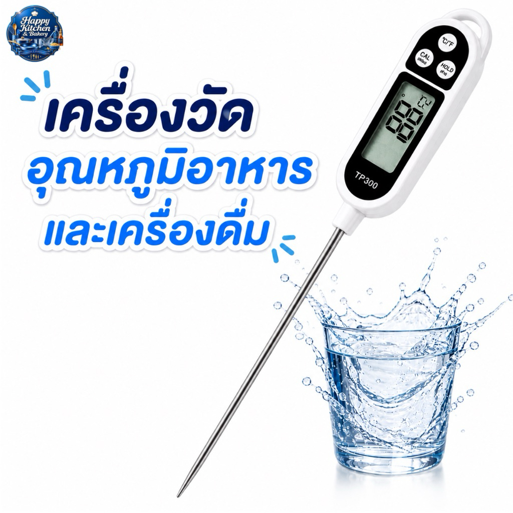 ส่งด่วนจากไทย🚀เทอร์โมมิเตอร์วัดอุณหภูมิแบบพกพา หน้าจอดิจิทัล แม่นยำ สำหรับวัดของเหลวและเนื้อสัตว์