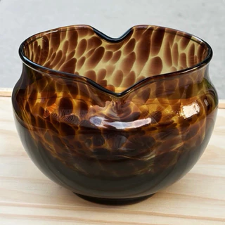 Leopard matcha handmade bowl, ชามแก้วมัทฉะ Leopard