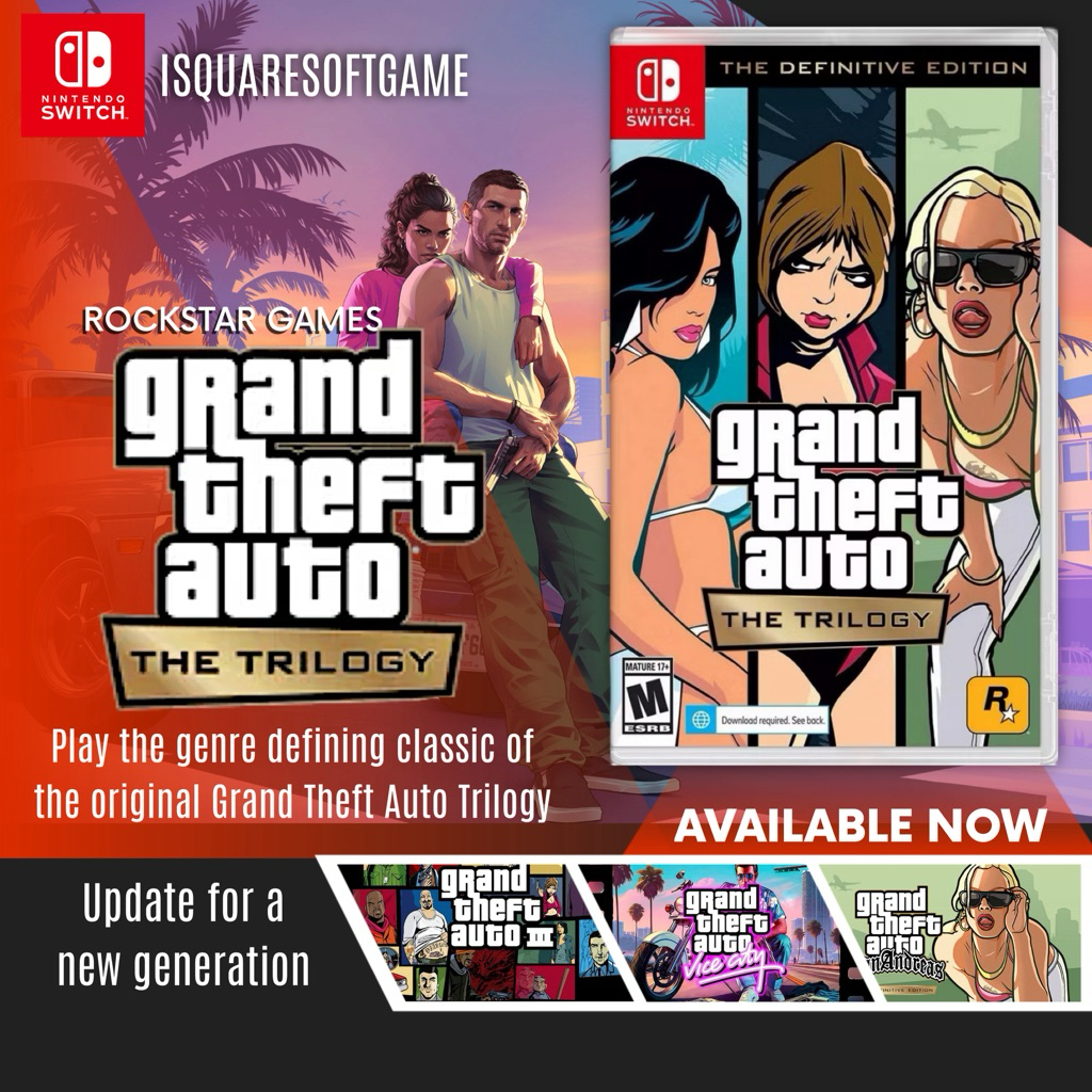 Nintendo Switch Game Grand Theft Auto The Trilogy: The Definitive Edition