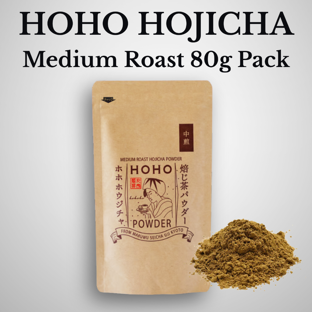 HOHO Hojicha Medium Roast Powder Classic Bag Pack Roasted Green Tea Powder from Japan
