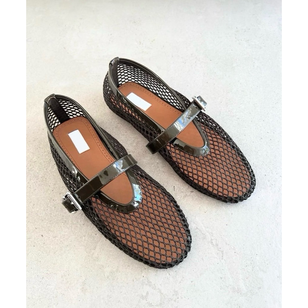 ( พร้อมส่งค่ะ ) •Ballet flat  ตาข่ายสุดฮิต สีใหม่สวย ไม่ซ้ำใคร🤎