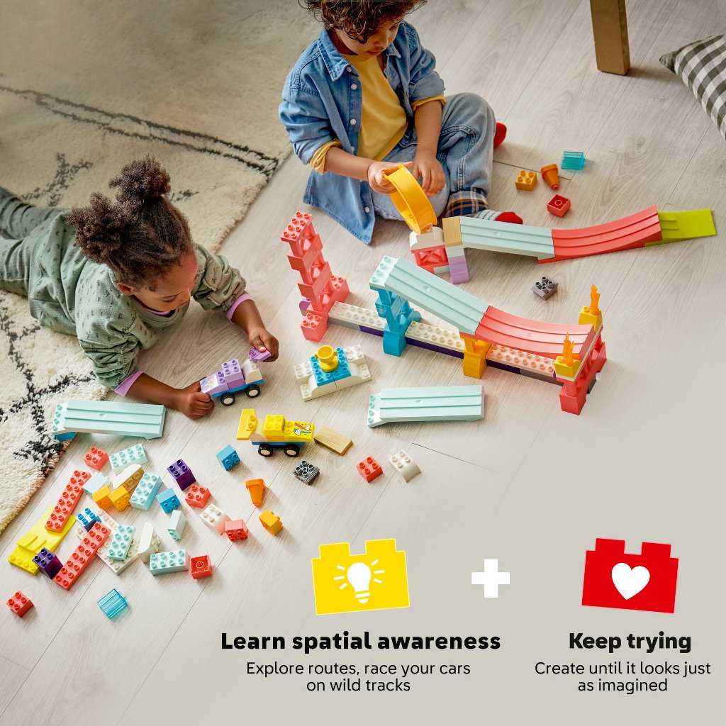LEGO DUPLO Town ‏10478 منحدرات إبداعية 3 في 1 مع سيارات (111 قطعة) — صورة 6