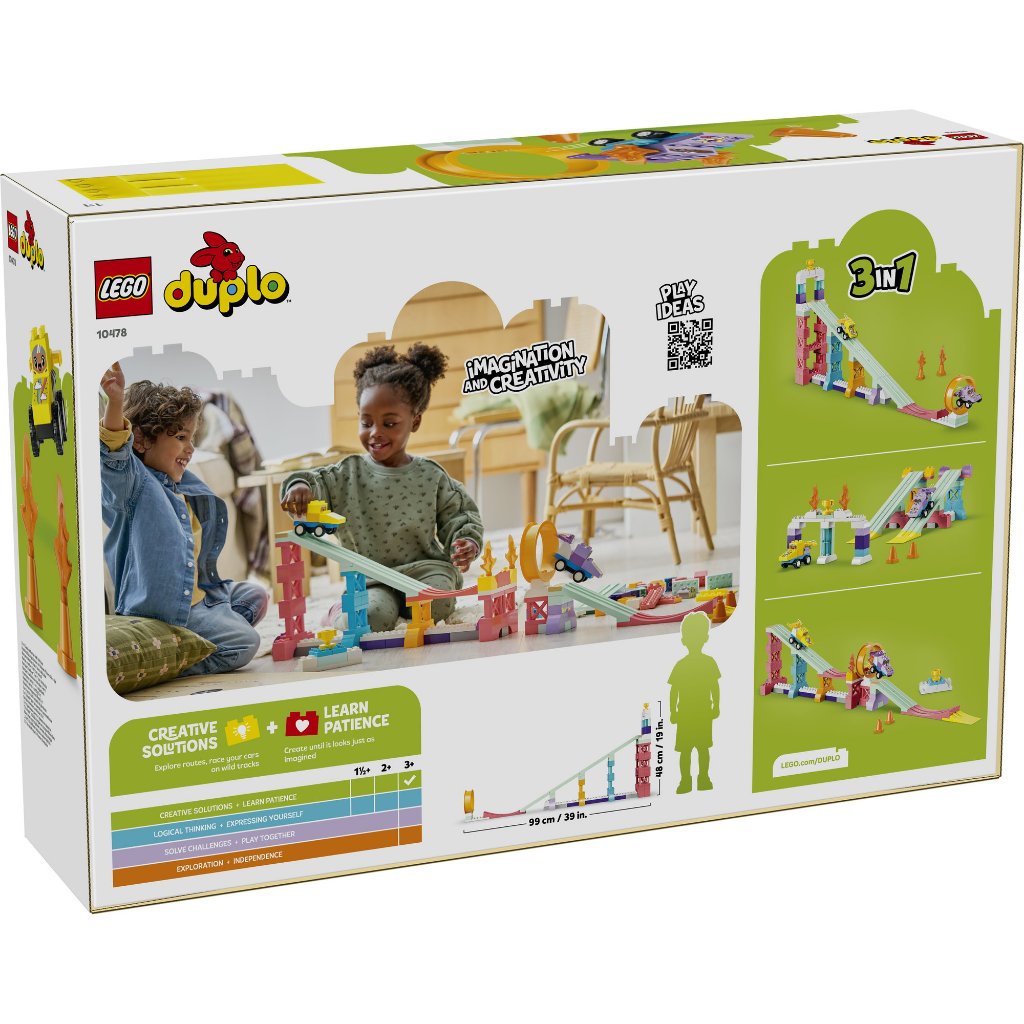 LEGO DUPLO Town ‏10478 منحدرات إبداعية 3 في 1 مع سيارات (111 قطعة) — صورة 4