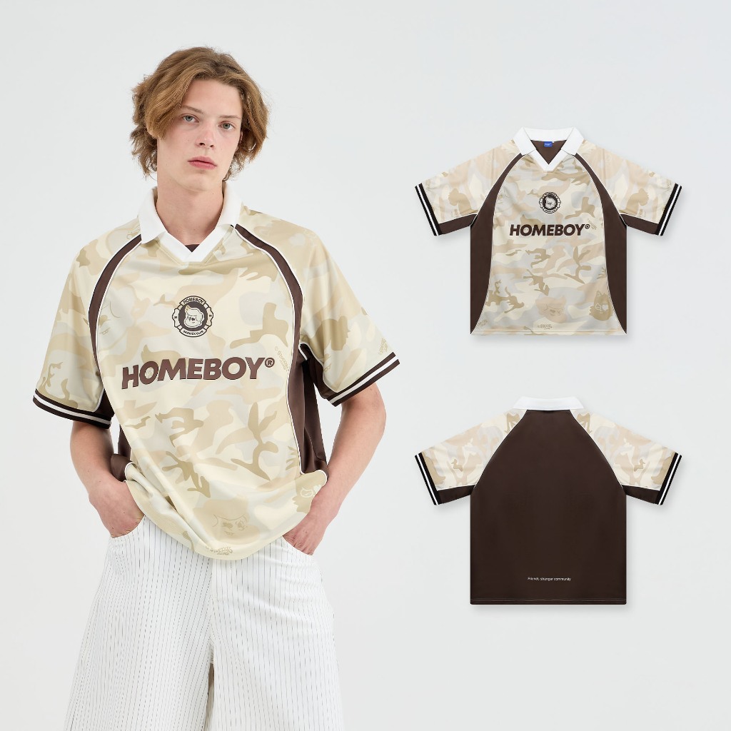 HOMEBOY เสื้อOVERSIZE HB.CAMO.SUMMER.JERSEY โพลี่เอสเตอร์ ใส่ได้ทุกวัน