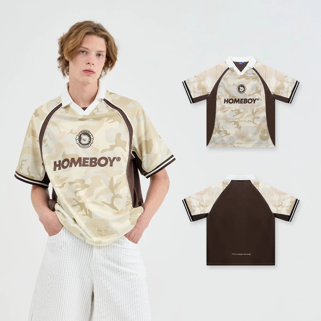 HOMEBOY เสื้อOVERSIZE HB.CAMO.SUMMER.JERSEY โพลี่เอสเตอร์ ใส่ได้ทุกวัน