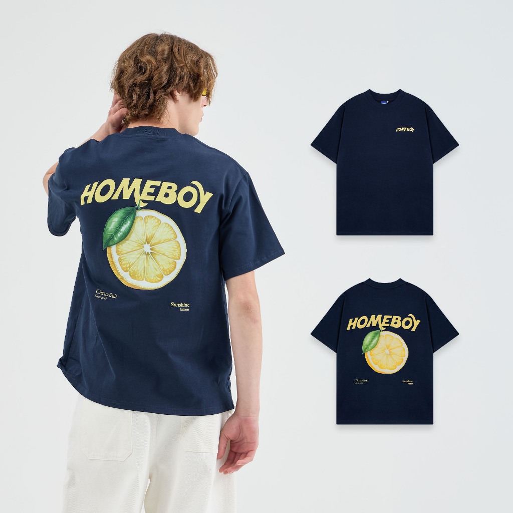 HOMEBOY เสื้อoversize HB.LEMON.SUMMER.OVS คอตตอน ใส่ได้ทุกวัน