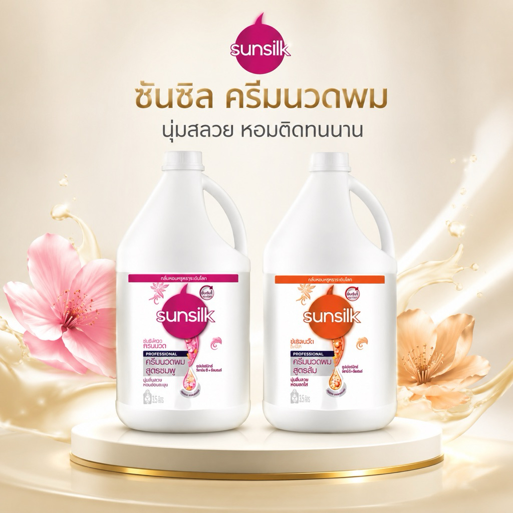 ซันซิลครีมนวดแกลลอน 3.5 ลิตร มี2สี