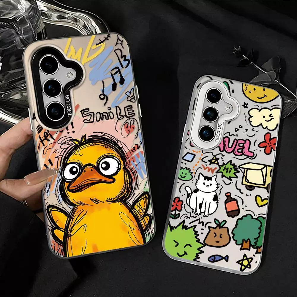เคสโทรศัพท์ For Samsung A15 A37 A07 A17 A05S A55 A57 A56 A16 A36 A06 4G A35 A54 A26 A22 5G เคสมือถือ IMD case สีสันสดใส