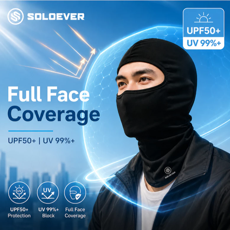 SOLOEVER Balaclava กันยูวี อัลติเมท หมวกโม่ง ผ้าโม่ง สำหรับขับขี่มอเตอร์ไซด์ ใส่กลางแจ้ง