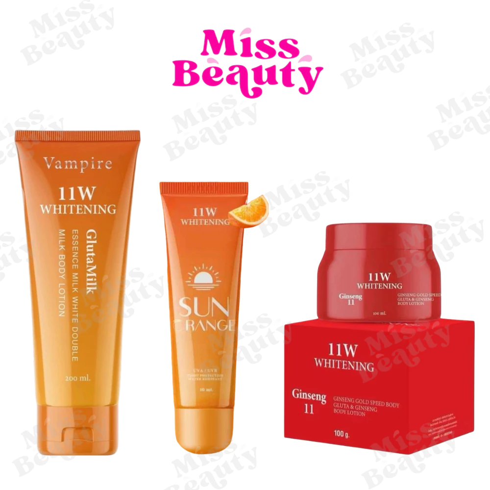 11W​ Whitening body lotion โลชั่นน้ำตบ บอดี้โลชั่น 80 / 200 ml.น้ำตบผิวขาวบอดี้โลชั่นผิวขาว