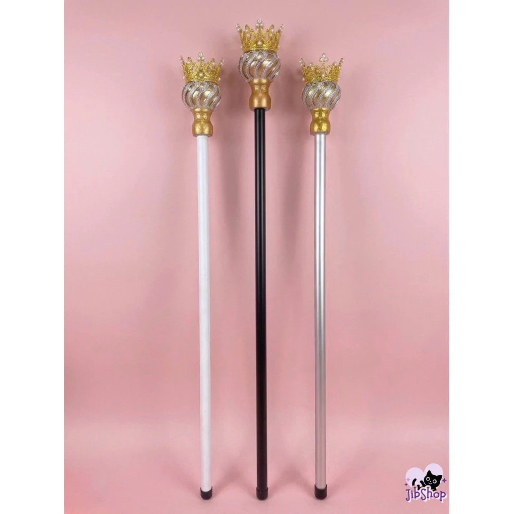 🌸ไม้คฑาดรัมเมเยอร์ (เฉพาะ) ไม้+หัวมงกุฎสีทอง สำหรับนำไปตกแต่ง