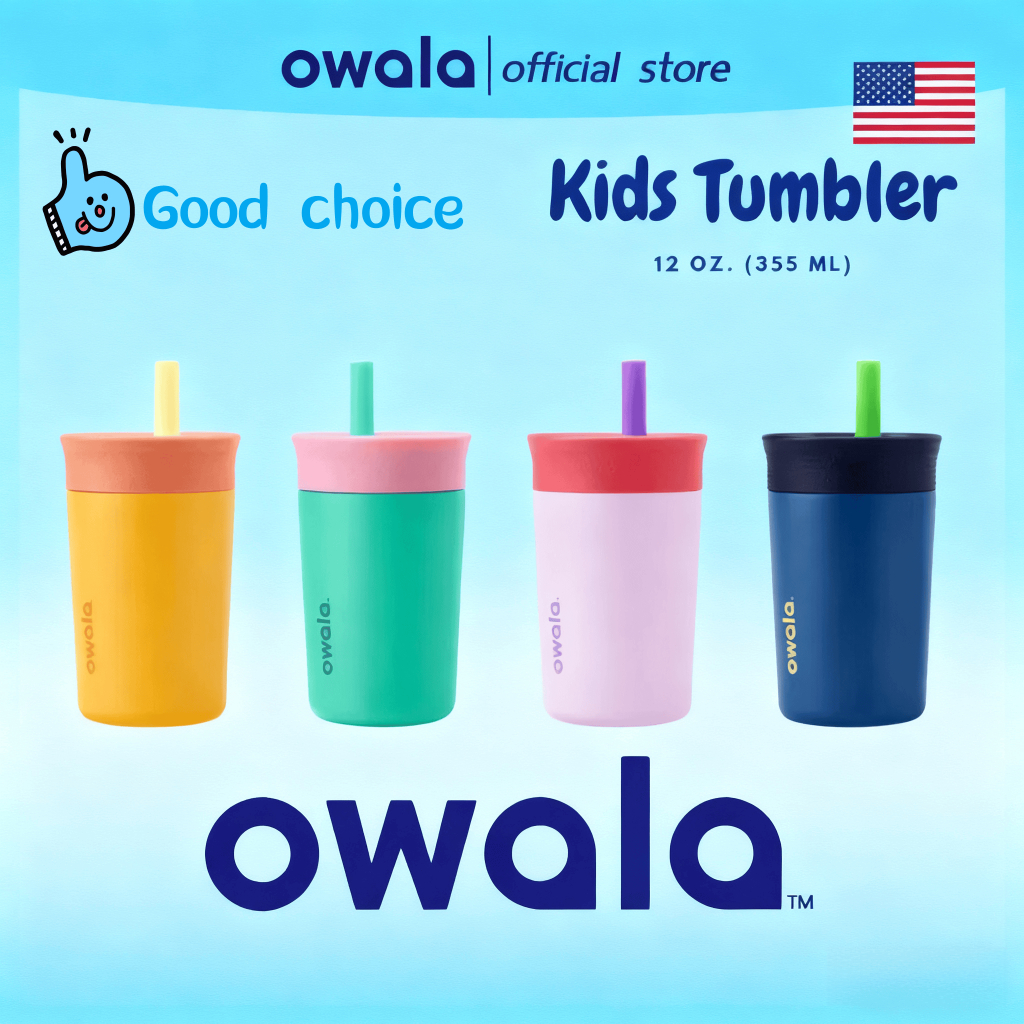 ขวดน้ำ Owala 12oz ขนาดจุเล็กกะทัดรัด น้ำหนักเบา พกพาง่าย ฝาดื่มสองทาง
